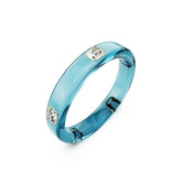 Dulcis bangle, Octagon cut, Blue, Gold-tone plated